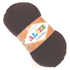 Mezgimo siūlai Alize Pure Wool Cashmira 100g, spalva ruda 92RU kaina ir informacija | Mezgimui | pigu.lt