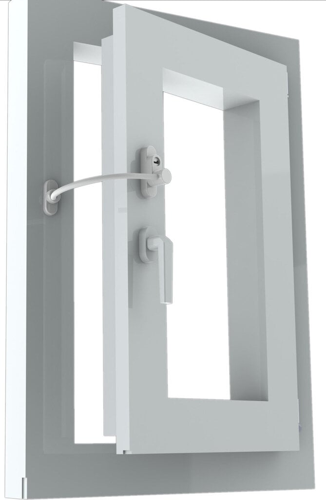 Papildoma lango ir durų apsauga užraktas troselis su spynele ir raktu, baltos spalvos, Penkid kaina ir informacija | Spynos | pigu.lt