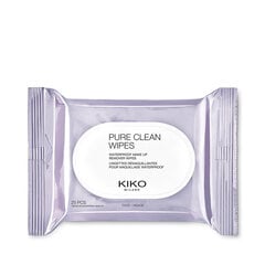 Упаковка с 25 салфетками для снятия макияжа с лица, глаз и губ Kiko Milano Pure Clean Wipes, 25 цена и информация | Средства для очищения лица | pigu.lt