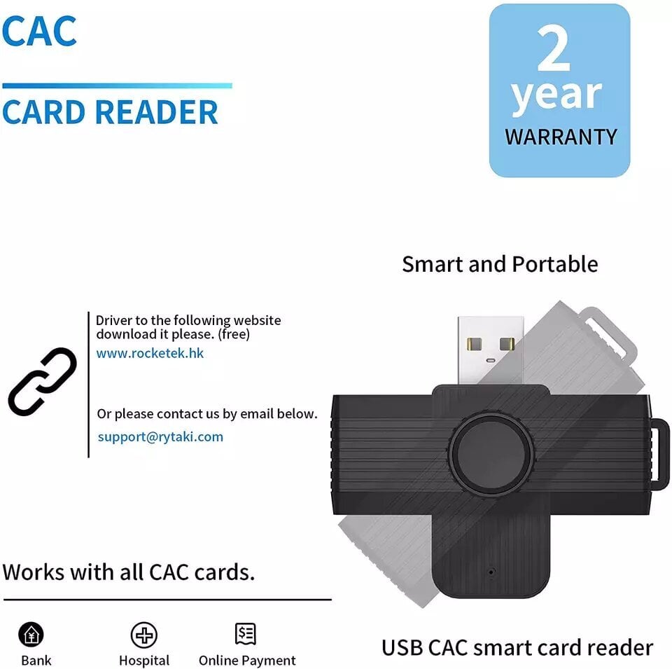 ID kortelių skaitytuvas Rocketek CR318 цена и информация | Adapteriai, USB šakotuvai | pigu.lt