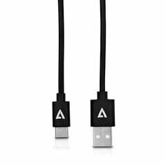 Кабель USB A — USB C V7 V7U2AC-2M-BLK-1E     Чёрный цена и информация | Кабели для телефонов | pigu.lt