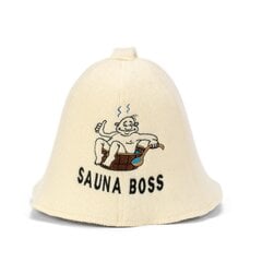 Шапка для сауны "Sauna Boss" 100% шерсть цена и информация | Аксессуары для сауны и бани | pigu.lt