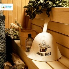 Шапка для сауны "Sauna Boss" 100% шерсть цена и информация | Аксессуары для сауны и бани | pigu.lt