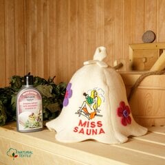 Шапка для сауны "Miss Sauna" 100% шерсть цена и информация | Аксессуары для сауны и бани | pigu.lt