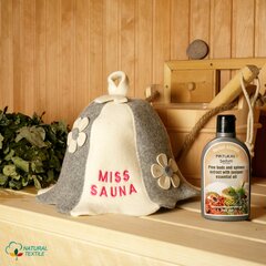 Шапка для сауны "Miss Sauna" 100% шерсть цена и информация | Аксессуары для сауны и бани | pigu.lt