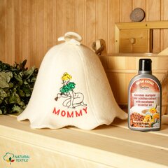 Шапка для сауны "Sauna Mommy" 100% шерсть цена и информация | Аксессуары для сауны и бани | pigu.lt