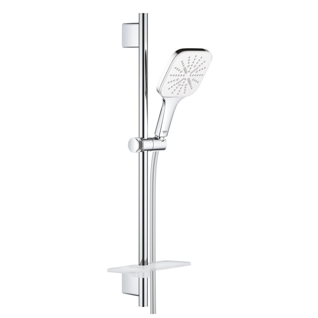 GROHE Vitalio 130 SmartActive Cube rankinio dušelio, stovo ir žarnos rinkinys, 3 srovės, chromas, 26596000 kaina ir informacija | Dušo komplektai ir panelės | pigu.lt