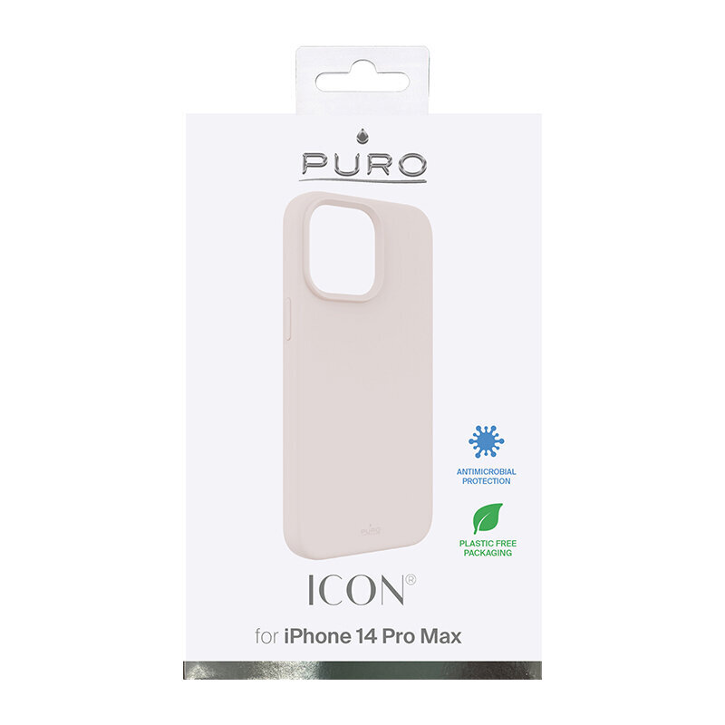 Puro Icon, iPhone 14 Pro Max, rožinis / IPC14P67ICONROSE kaina ir informacija | Telefono dėklai | pigu.lt