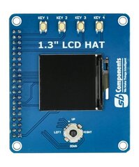 LCD 1.3&quot; 240x240px HAT, skirtas Raspberry Pi - SB Components SKU21864 цена и информация | Электроника с открытым кодом | pigu.lt