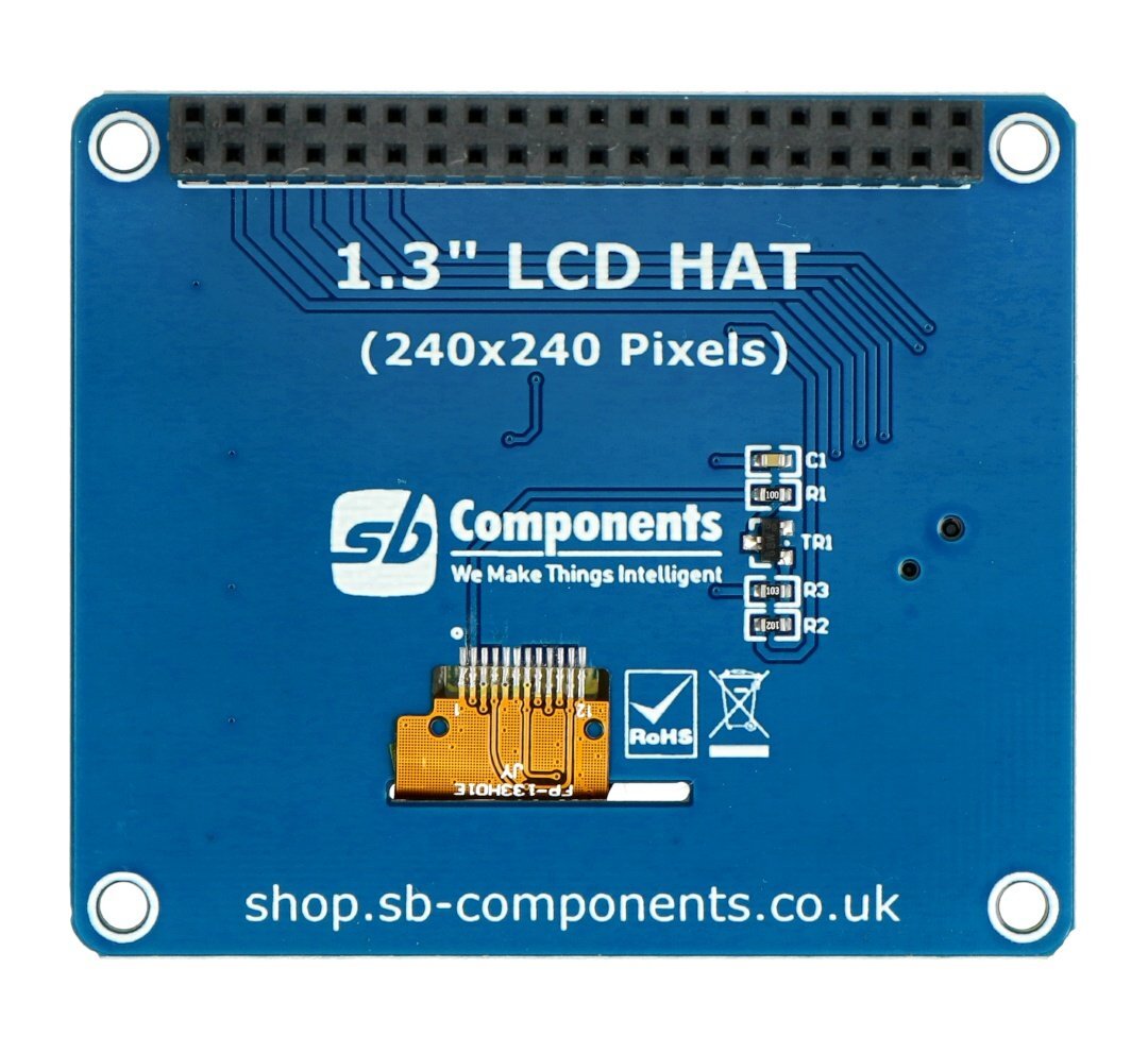 LCD 1.3&quot; 240x240px HAT, skirtas Raspberry Pi - SB Components SKU21864 цена и информация | Atviro kodo elektronika | pigu.lt