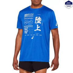 Тренировочная рубашка Asics M KANJI TOPS, светло-синяя цена и информация | Мужская спортивная одежда | pigu.lt