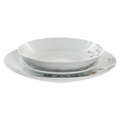 Набор посуды DKD Home Decor Цветы, 18 шт. цена и информация | Посуда, тарелки, обеденные сервизы | pigu.lt