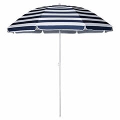 Садовый зонт, бело-черный цена и информация | Зонты, маркизы, стойки | pigu.lt