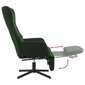 Poilsio kėdė su pakoja, Aksomas, tamsiai žalia цена и информация | Svetainės foteliai | pigu.lt
