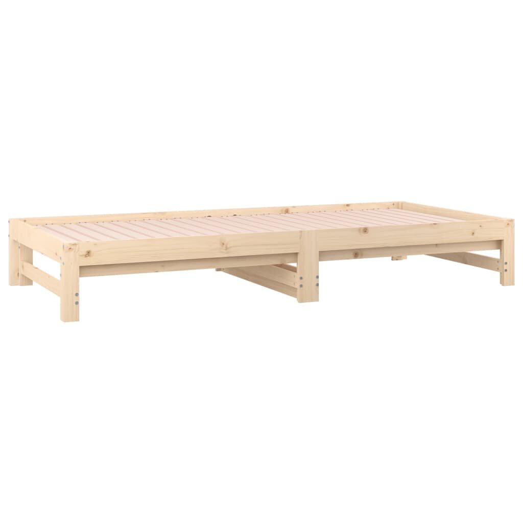 Ištraukiama lova, Pušies medienos masyvas, 2x(90x200)cm kaina ir informacija | Lovos | pigu.lt