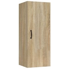 Sieninė spintelė, Apdirbta mediena, 34,5x34x90cm, ąžuolo spalva kaina ir informacija | Svetainės spintelės | pigu.lt