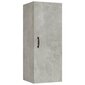 Sieninė spintelė, betono pilka, 34,5x34x90cm, apdirbta mediena kaina ir informacija | Svetainės spintelės | pigu.lt