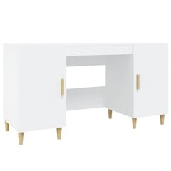 Rašomasis stalas, baltas, 140x50x75cm, apdirbta mediena kaina ir informacija | Kompiuteriniai, rašomieji stalai | pigu.lt