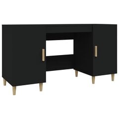 Rašomasis stalas, juodas, 140x50x75cm, apdirbta mediena цена и информация | Компьютерные, письменные столы | pigu.lt