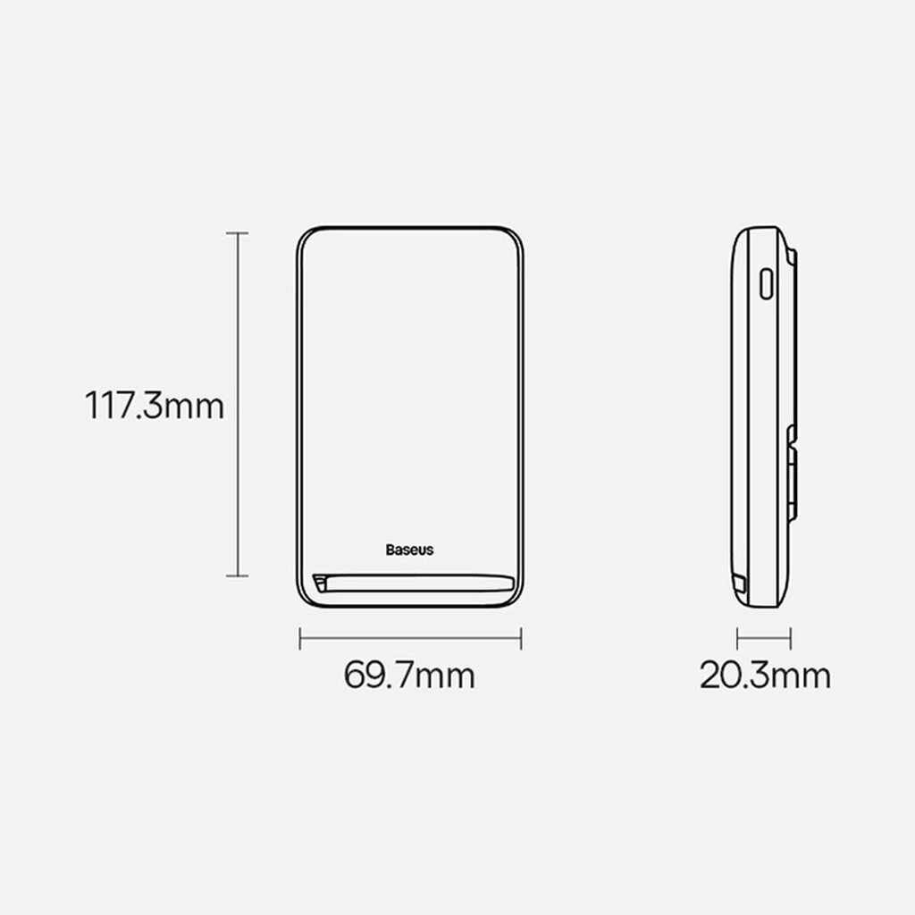 Baseus Magnetic 10000mAh 20W kaina ir informacija | Atsarginiai maitinimo šaltiniai (power bank) | pigu.lt