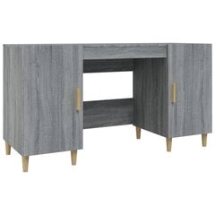 Rašomasis stalas, pilkas ąžuolo, 140x50x75cm, apdirbta mediena kaina ir informacija | Kompiuteriniai, rašomieji stalai | pigu.lt