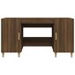 Rašomasis stalas, rudas ąžuolo, 140x50x76cm, apdirbta mediena kaina ir informacija | Kompiuteriniai, rašomieji stalai | pigu.lt