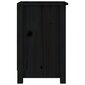 Naktinė spintelė, juoda, 40x35x55cm, pušies medienos masyvas kaina ir informacija | Spintelės prie lovos | pigu.lt