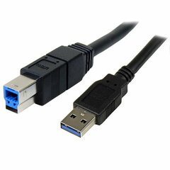 Кабель USB A — USB B Startech USB3SAB3MBK          Чёрный цена и информация | Кабели для телефонов | pigu.lt