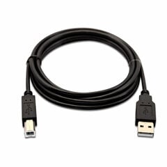 Кабель USB A — USB B V7 V7USB2AB-02M-1E      Чёрный цена и информация | Кабели для телефонов | pigu.lt