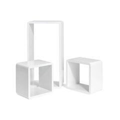 Набор из трех кубических навесных полок Songmics, белый цена и информация | Полки | pigu.lt
