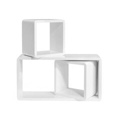Набор из трех кубических навесных полок Songmics, белый цена и информация | Полки | pigu.lt