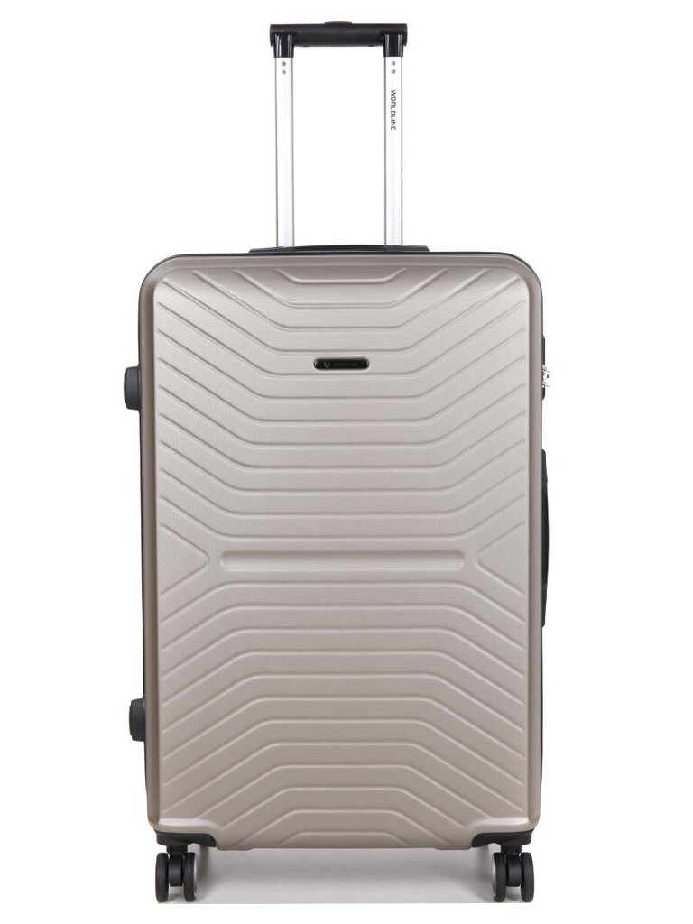 Vidutinis kelioninis lagaminas Airtex, 625/M, šampano spalvos kaina ir informacija | Lagaminai, kelioniniai krepšiai | pigu.lt