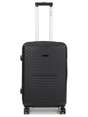 Vidutinis kelioninis lagaminas Airtex, 625/M, juodos spalvos цена и информация | Чемоданы, дорожные сумки | pigu.lt
