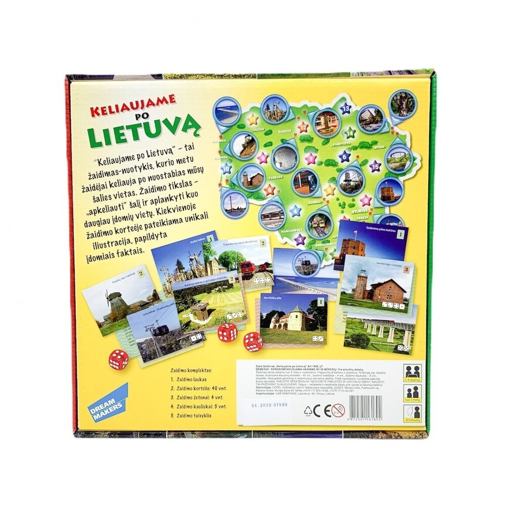 Stalo žaidimas Keliaujame po Lietuvą kaina ir informacija | Stalo žaidimai, galvosūkiai | pigu.lt