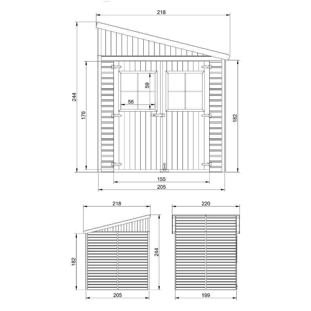 Medinis sodo namelis Timbela M338A + grindys kaina ir informacija | Sodo nameliai, malkinės, pastogės | pigu.lt