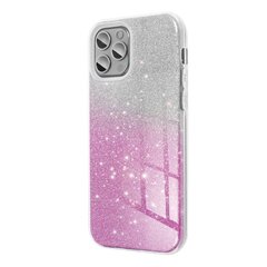 Dėklas telefonui Forcell Shining - iPhone 14 ( 6.1 ) skaidrus/rožinis kaina ir informacija | Telefono dėklai | pigu.lt