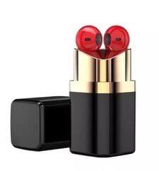 EarPods Lipstick bluetooth belaidės mini ausinės stereofoninės su mikrofonu, juoda kaina ir informacija | Ausinės | pigu.lt