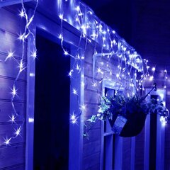 300 LED lempučių profesionali lauko girlianda Varvekliai Brosberg, 9 m, Mėlynos spalvos kaina ir informacija | Girliandos | pigu.lt