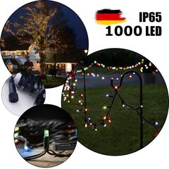 1000 LED lempučių profesionali lauko girlianda Brosberg, Įvairiaspalvė kaina ir informacija | Girliandos | pigu.lt