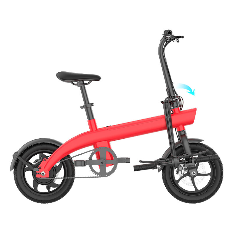 Elektrinis dviratis HX H2 MAX 14" 250W, raudonas kaina ir informacija | Elektriniai dviračiai | pigu.lt