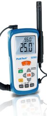 Temperatūros / drėgmės matuoklis PeakTech® P 5090, -50 ... + 500 ° C kaina ir informacija | Meteorologinės stotelės, termometrai | pigu.lt