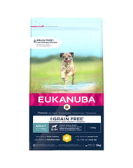 Eukanuba Adult Grain Free S/M mažų ir vidutinių veislių šunims, 3 kg kaina ir informacija | Sausas maistas šunims | pigu.lt