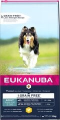 Eukanuba Adult Grain Free L для собак крупных пород с курицей, 12 кг цена и информация |  Сухой корм для собак | pigu.lt