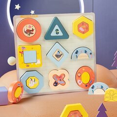 Medinė dėlionė - Geometrinės figūros kaina ir informacija | Žaislai kūdikiams | pigu.lt