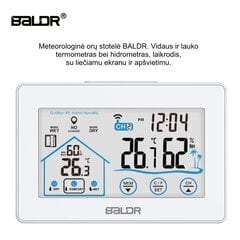 Метеорологическая метеостанция Baldr (наружный датчик с дисплеем) цена и информация | Метеорологические станции, термометры | pigu.lt