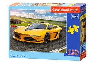 Dėlionė Castorland Yellow Sportscar, 120 dalių kaina ir informacija | Dėlionės (puzzle) | pigu.lt