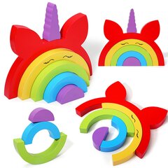 Красочный пазл - Единорог цена и информация | Игрушки для малышей | pigu.lt