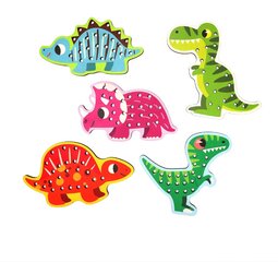 Деревянные динозавры с веревкой цена и информация | Игрушки для малышей | pigu.lt