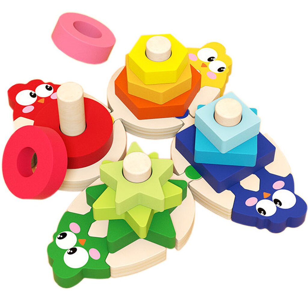 Medinė figūrėlių dėlionė - Shapes Sorter kaina ir informacija | Žaislai kūdikiams | pigu.lt