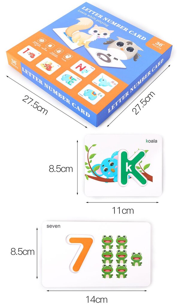 Edukacinis rinkinys - Raidės ir skaičiai kaina ir informacija | Lavinamieji žaislai | pigu.lt